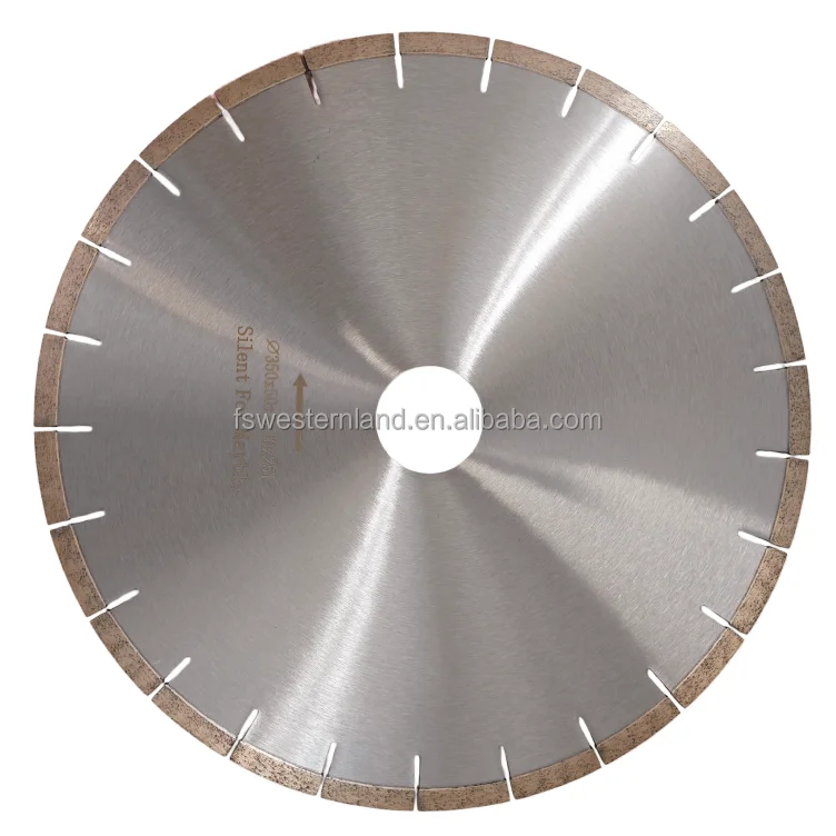 Laser welded marble saw blade — front view showing marble-specific diamond segments