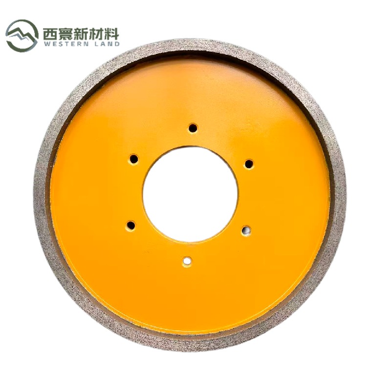 Diamond squaring wheel — dry grinding edge trimming wheel front view showing diamond segment rim