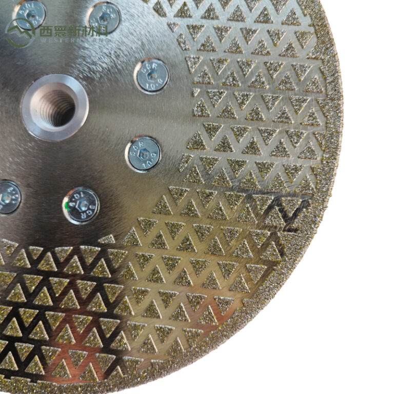 M14 Electroplated diamond grinding disc with flange for granite quartz stone