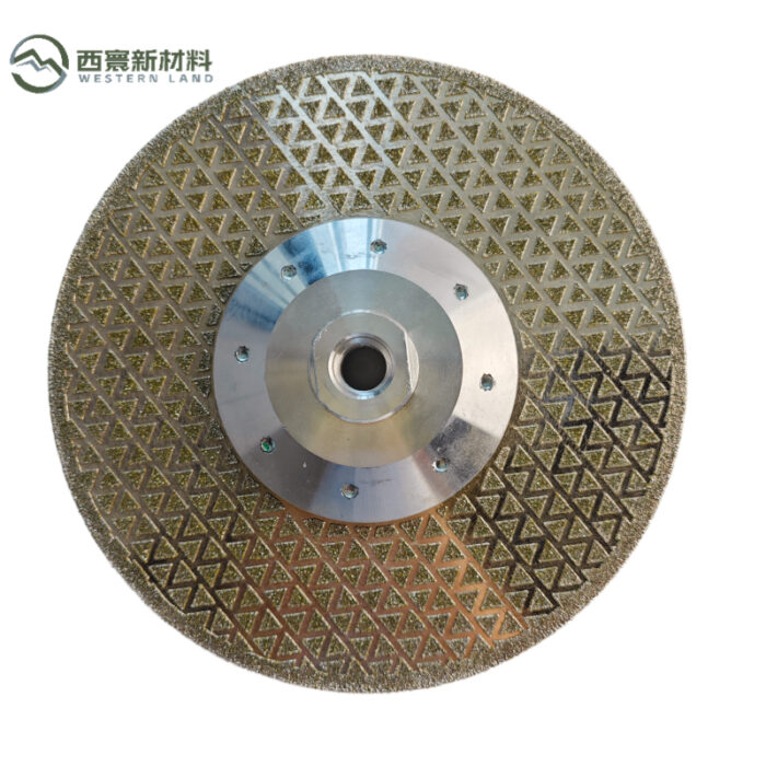 M14 Electroplated diamond grinding disc with flange for granite quartz stone
