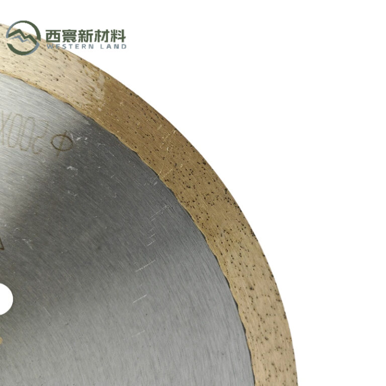 Diamond saw blade for ceramic green body cutting, continuous rim wet cutting blade for unfired porcelain tile