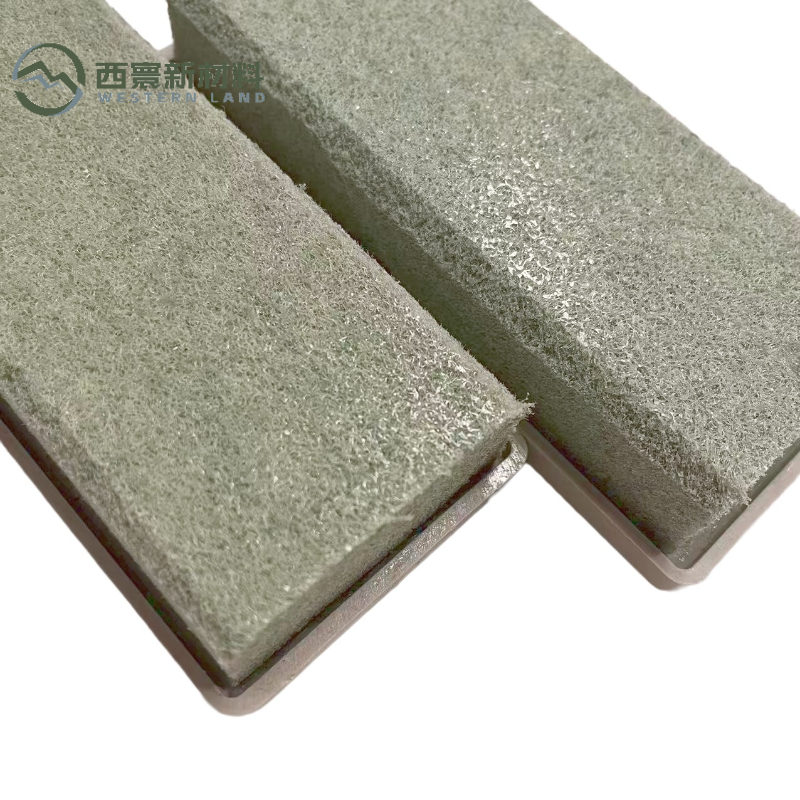 L140 fiber abrasive block — installed on automatic line