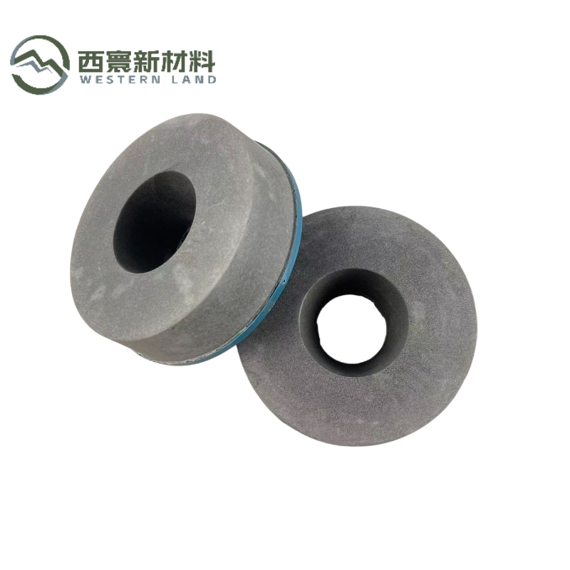 Y6 silicon carbide chamfering wheel — close-up of the dense resin bonded silicon carbide body